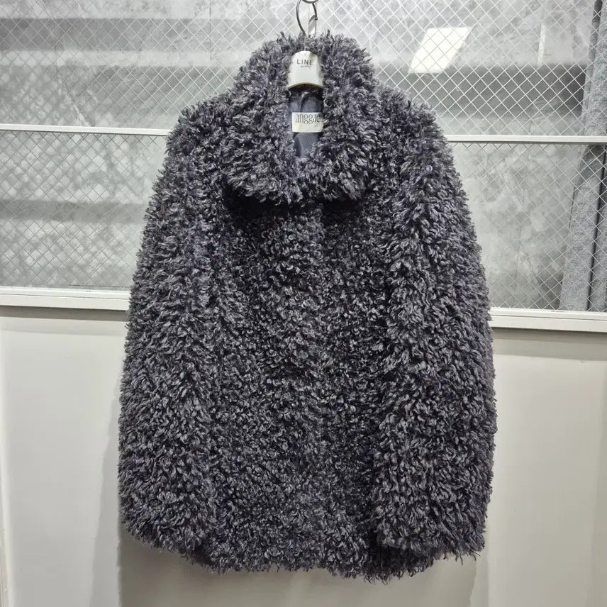[BUNJANG] Angae Faux Fur Coat Gray / 앙개 코트