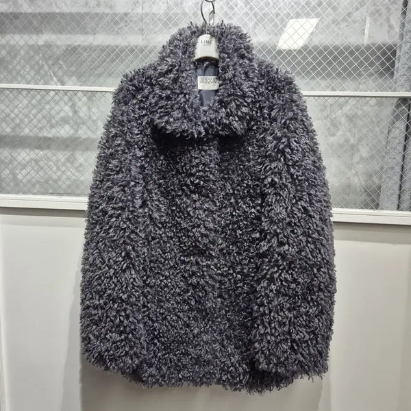[BUNJANG] Angae Faux Fur Coat Gray / 앙개 코트