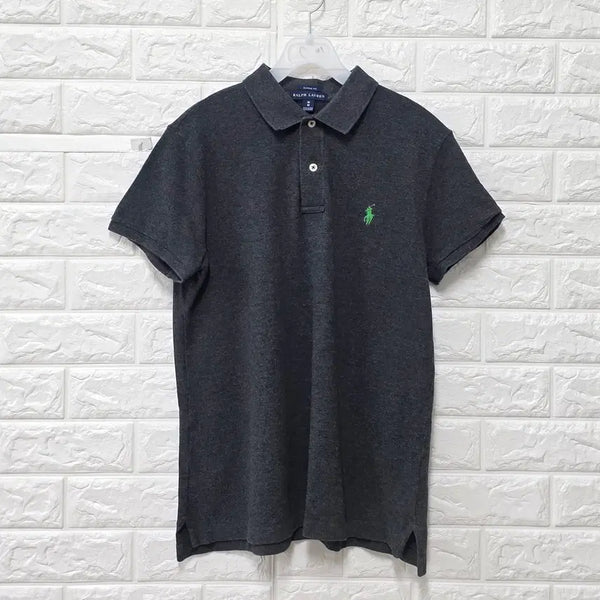 [BUNJANG] Polo Ralph Lauren Gray Short Sleeve Polo Shirt / M 폴로랄프로렌 그레이 반팔 카라티 E372