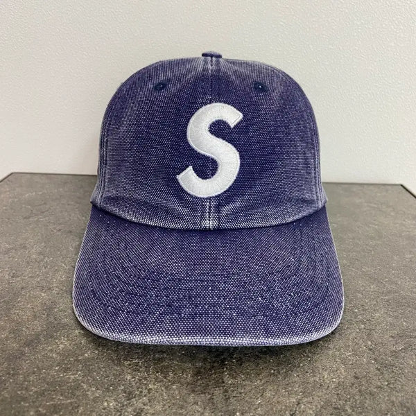[BUNJANG] Supreme S Logo Pigment Cap Navy (One Size) / 슈프림 S로고 볼캡 모자 24FW 피그먼트 네이비 (One Size)