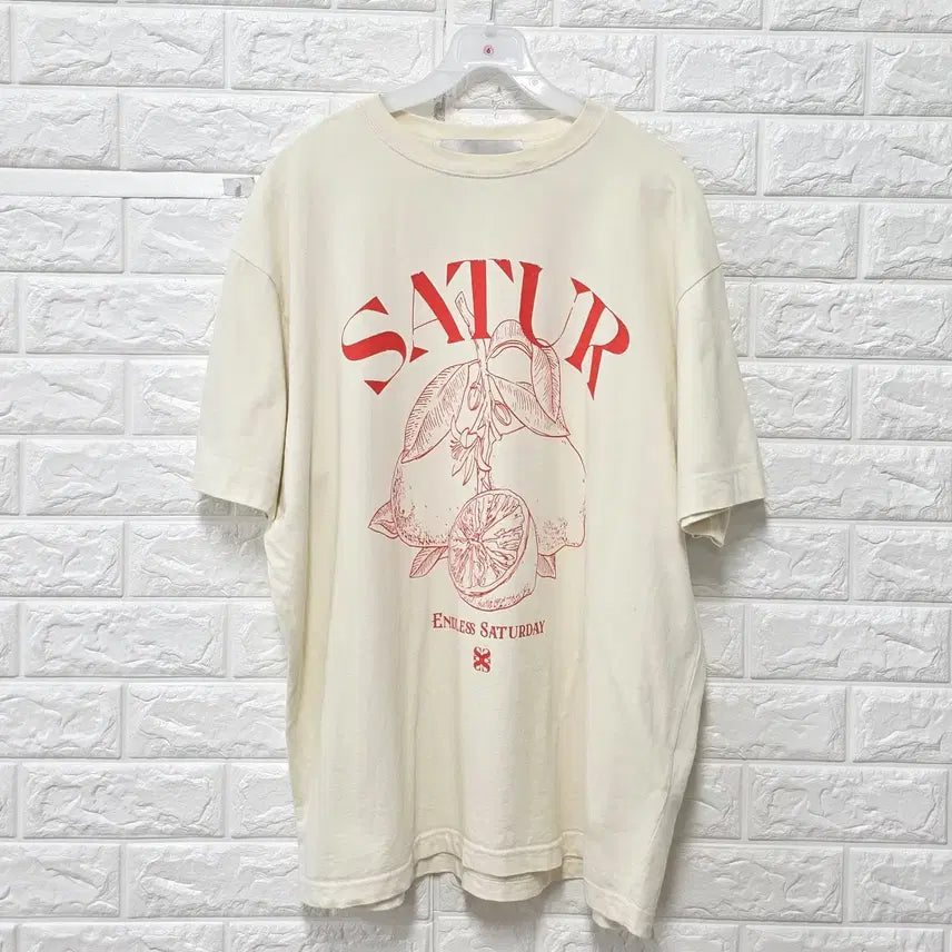 [BUNJANG] Seter Ivory Short-Sleeve T-shirt / XL 세터 SATUR 아이보리 반팔 티 E373