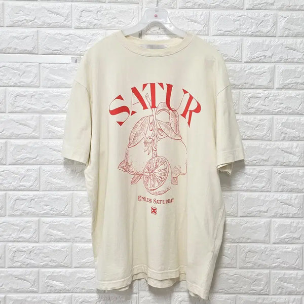[BUNJANG] Seter Ivory Short-Sleeve T-shirt / XL 세터 SATUR 아이보리 반팔 티 E373