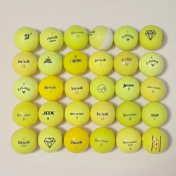 [BUNJANG] Premium Yellow Lost Golf Balls (30 Count) / 특A+급 노랑볼 30알 로스트볼 골프공