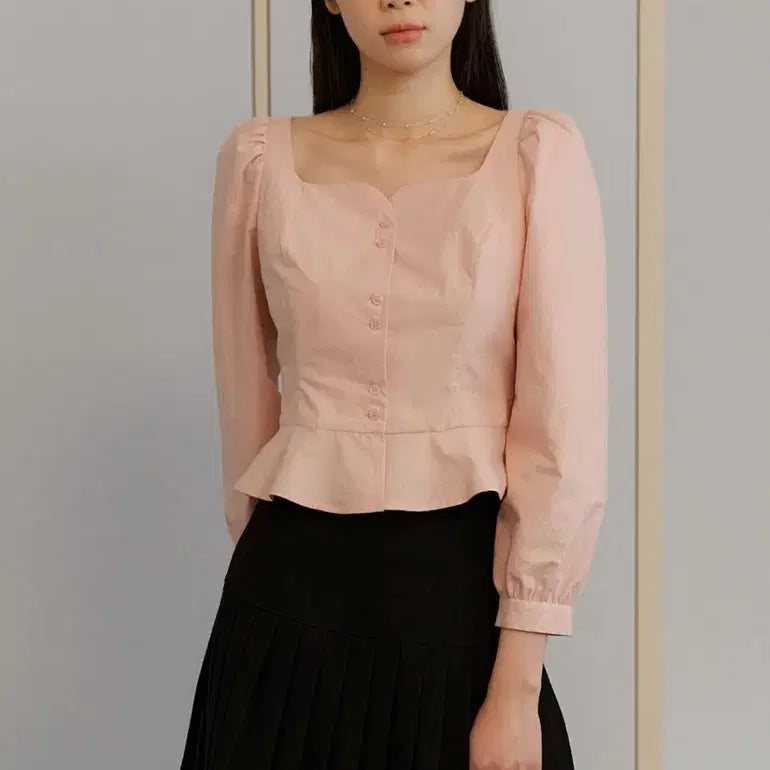 [BUNJANG] Flowoom Rosy Blouse Pink XS / 플로움 로지 블라우스 핑크 xs