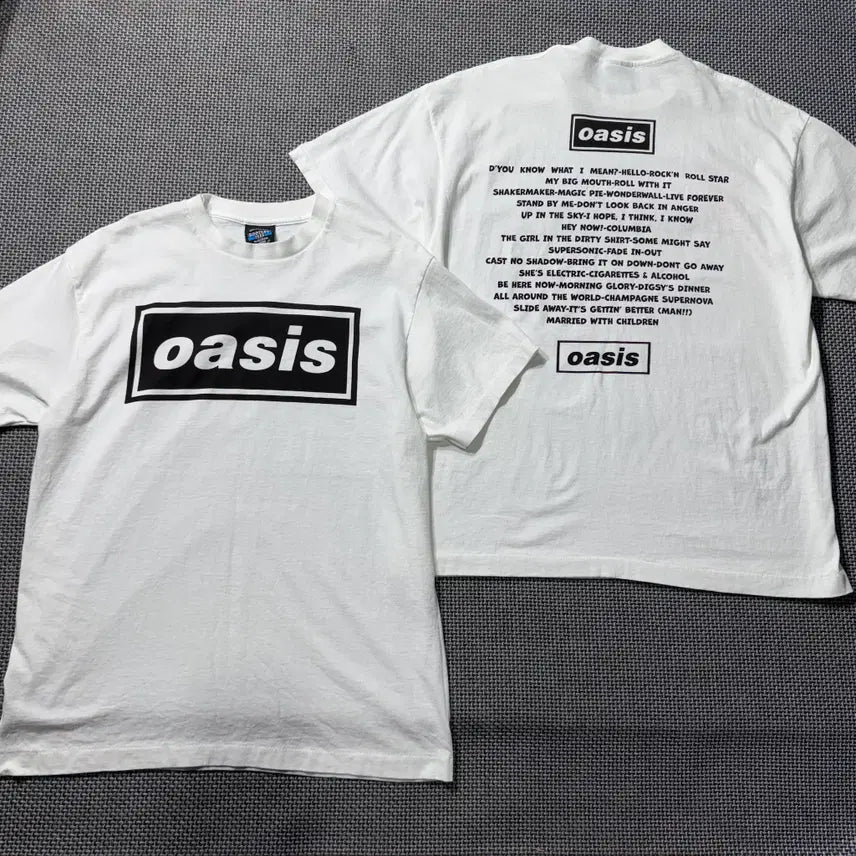 [BUNJANG] Oasis Rock Band Printing T-Shirt (L/XL) / 새상품) 오아시스 락밴드 프린팅 티셔츠 (L/XL)
