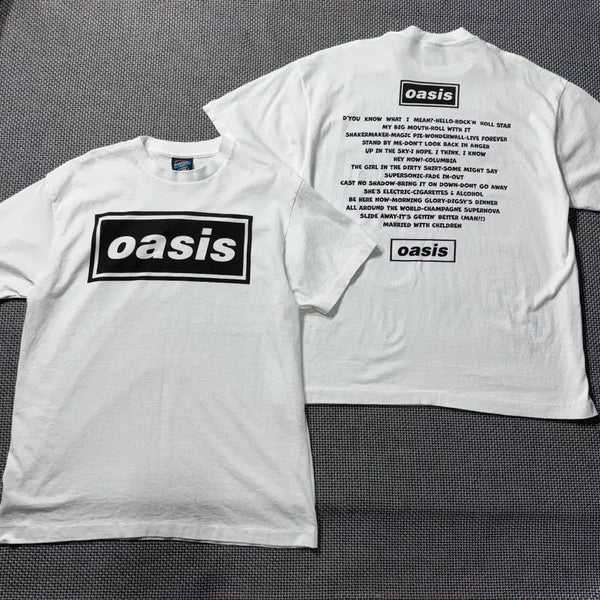 [BUNJANG] Oasis Rock Band Printing T-Shirt (L/XL) / 새상품) 오아시스 락밴드 프린팅 티셔츠 (L/XL)