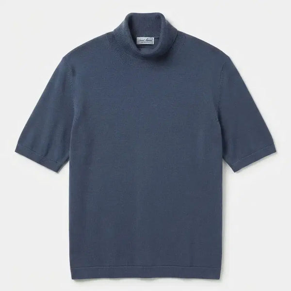 [BUNJANG] Andre Maurice Merino Wool Short Sleeve Turtleneck Knit / 안드레 모리스 메리노울 반팔 터틀넥 니트 55