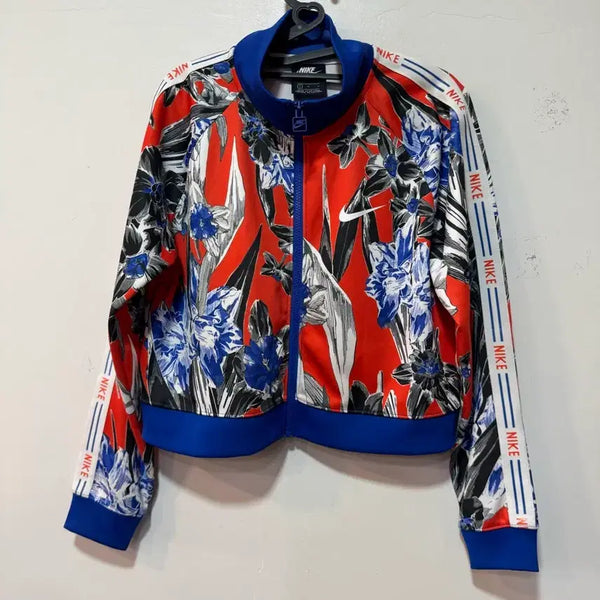 [BUNJANG] Nike Floral Track Top Cropped Jersey L / 나이키 플로럴 트랙탑 크롭 져지 L