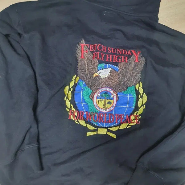 [BUNJANG] Patch Sunday Hooded Jacket - Large / 패치선데이후드자켓L