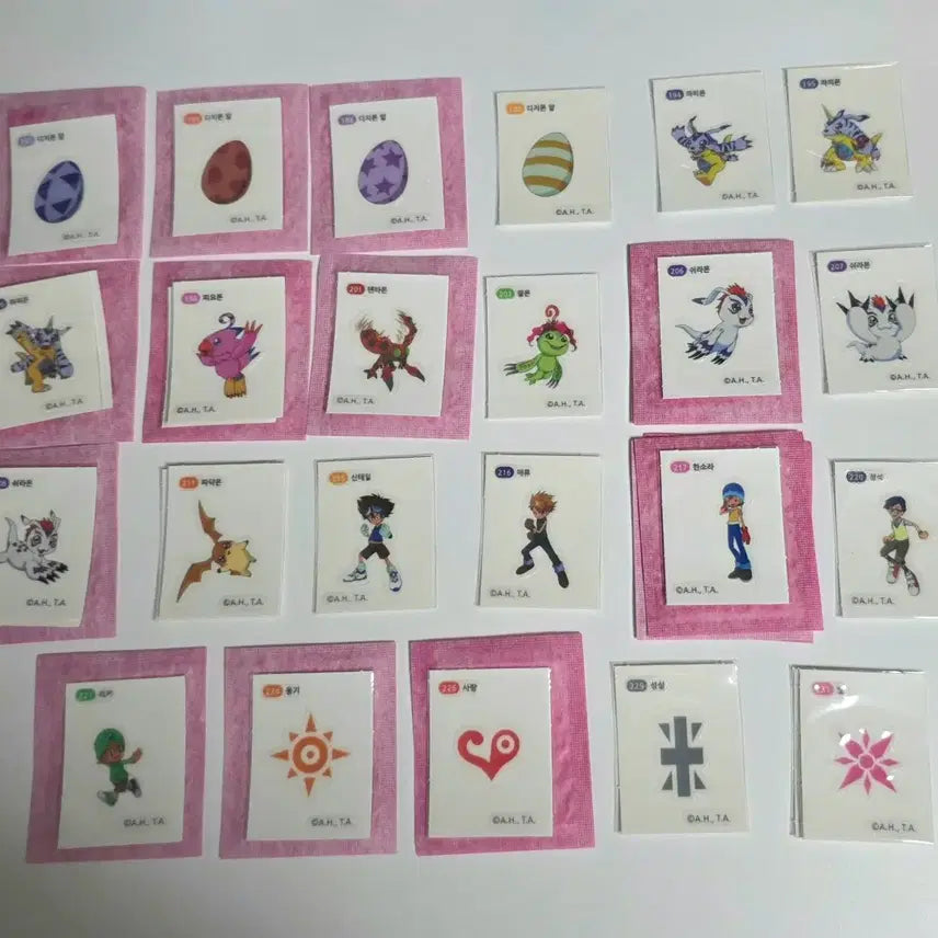 [BUNJANG] Digimon Ddakji Stickers Glow-in-the-Dark / 디지몬 띠부씰 야광씰