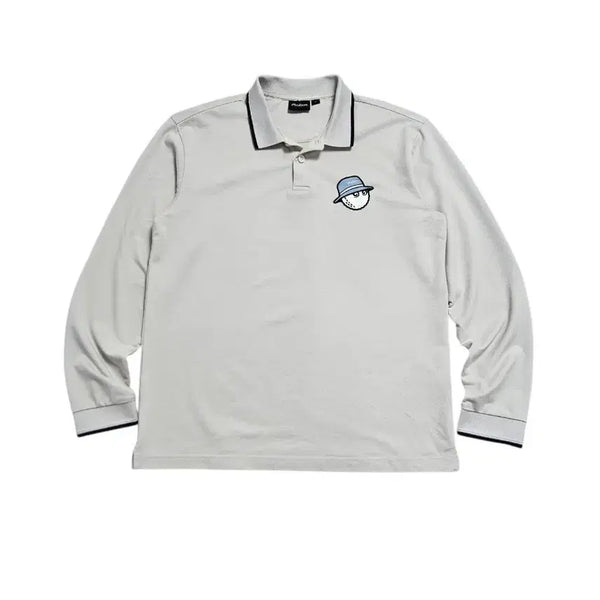 [BUNJANG] Malbon Golf Embroidered Long-Sleeve T-Shirt (L) / 말본 골프 자수 pk 긴팔티