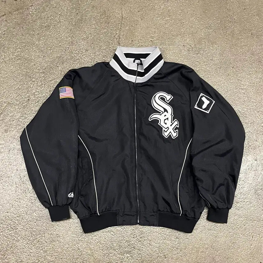 [BUNJANG] Majestic MLB Chicago White Sox On-Field Dugout Jacket (XXL) / 00s 마제스틱 MLB 시카고 화이트삭스 자켓 (115)