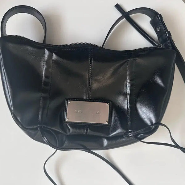 [BUNJANG] Matinkim Half Shirring Ribbon Round Bag Black / 마뗑킴 숄더백 블랙