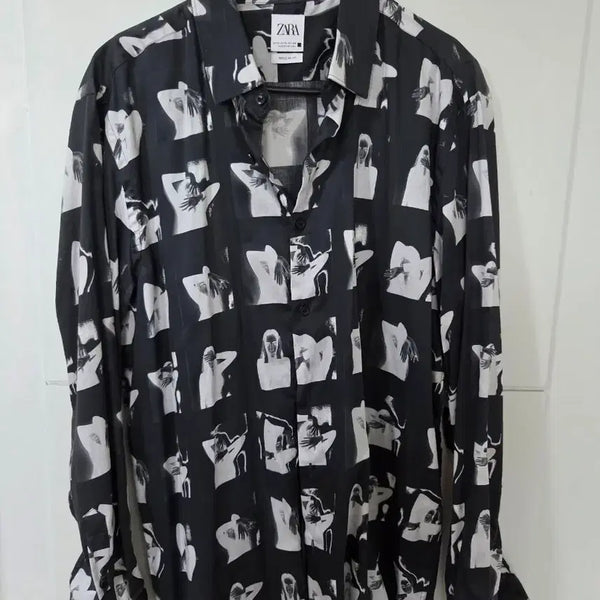[BUNJANG] ZARA MAN Patterned Shirt XL / ZARA MAN 패턴 남성셔츠 XL 레어텀셔츠