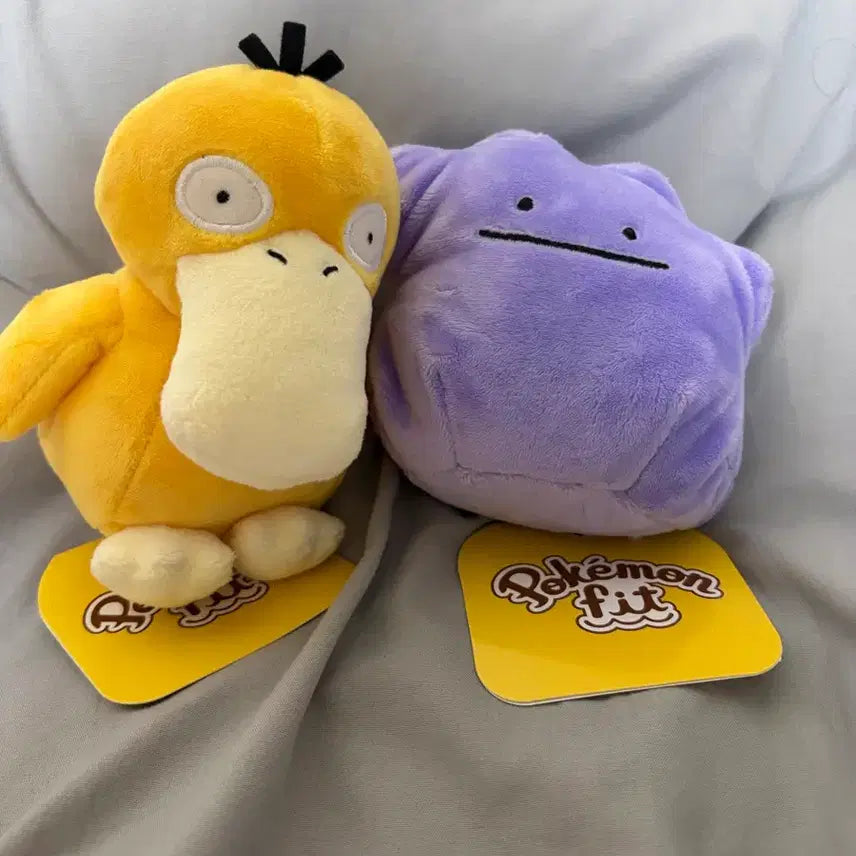 [BUNJANG] Pokemon Pokefit Ditto & Psyduck Plush Bundle Set / 포켓몬 포케핏 메타몽 고라파덕 인형 일괄