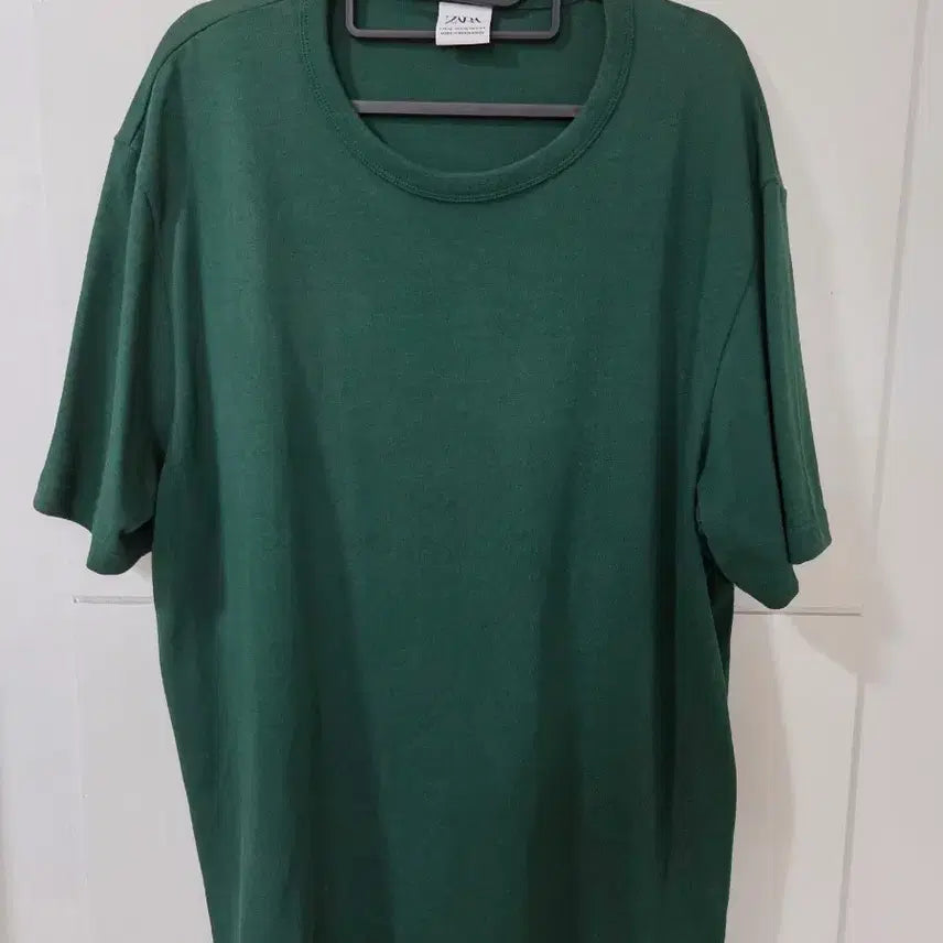 [BUNJANG] ZARA Man Basic T-Shirt XL Deep Green / ZARA MAN 기본 반팔티 XL 딥그린 남성셔츠