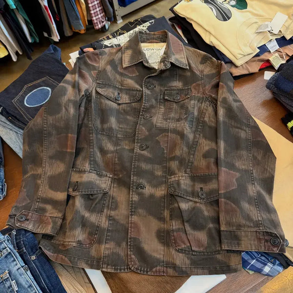 [BUNJANG] Slow Gun Rain Pattern Camouflage Military Field Jacket / 슬로우건 레인패턴 카모플라쥬 밀리터리 필드 자켓