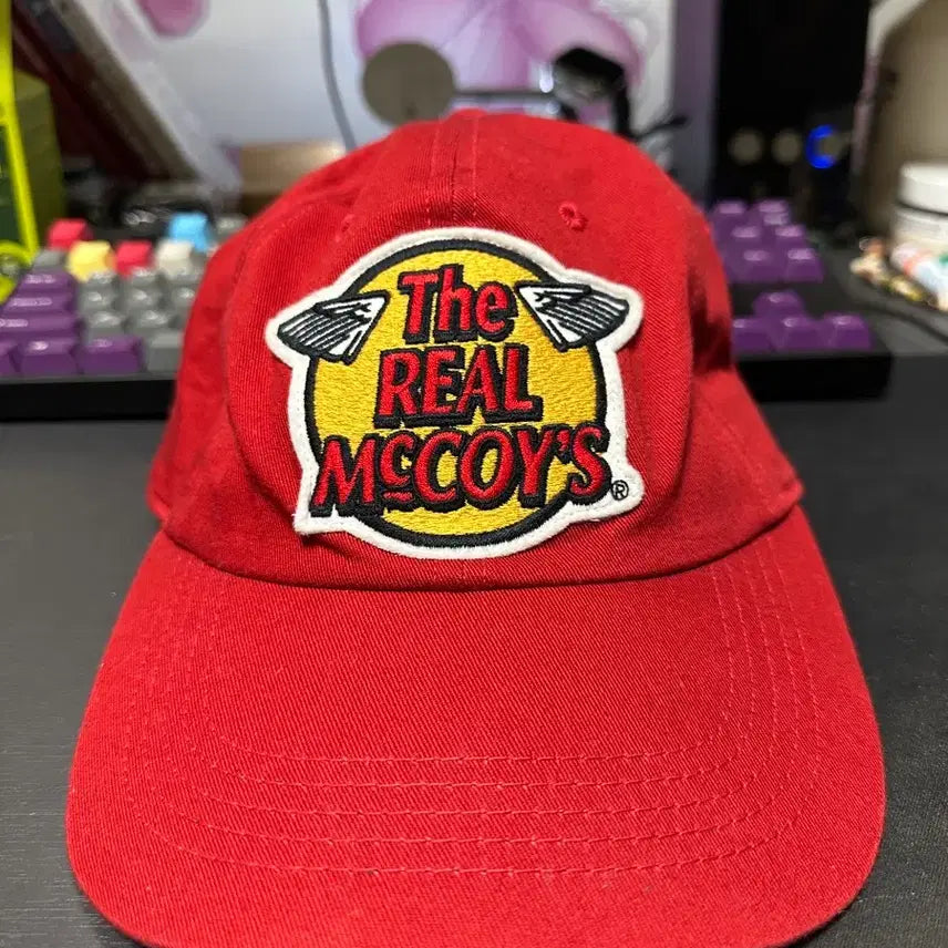 [BUNJANG] The Real McCoy's Red Cotton Ball Cap / 리얼맥코이 볼캡 모자 레드