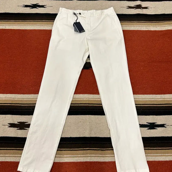 [BUNJANG] Lardini Flower Signature Bubble Button Cotton Pants / 라르디니 플라워 시그니처 버블버튼 코튼팬츠