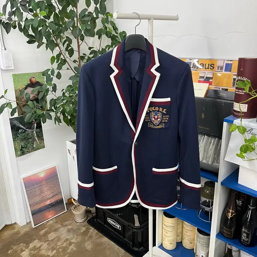 [BUNJANG] Polo Ralph Lauren Patch Piping Jacket M / 폴로랄프로렌 와펜 파이핑 자켓 M
