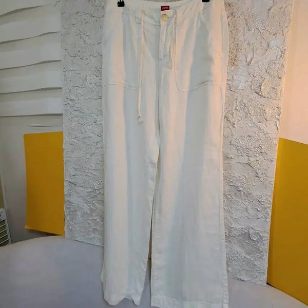 [BUNJANG] Esprit 100% Linen Wide Leg Pants (Size 27-28) / (27-28) ESPRIT.와이드. 린넨100 여성바지