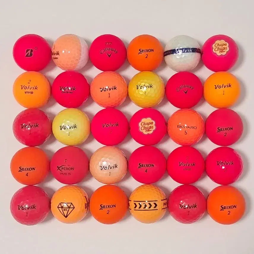 [BUNJANG] Used Golf Balls - Red/Orange Assorted (30 Balls) / (상태굿 급매) 빨주볼 30알 로스트볼 골프공