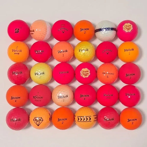 [BUNJANG] Used Golf Balls - Red/Orange Assorted (30 Balls) / (상태굿 급매) 빨주볼 30알 로스트볼 골프공