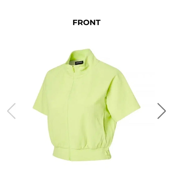 [BUNJANG] Xexymix Waffle Textured Zip-Up (S, Lime Sherbet) / 젝시믹스 와플 텍스처드 집업 S