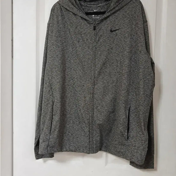 [BUNJANG] Nike Dri-FIT Training Full-Zip Hoodie Grey XL / 나이키 드라이핏 트레이닝 후드집업 그레이 XL