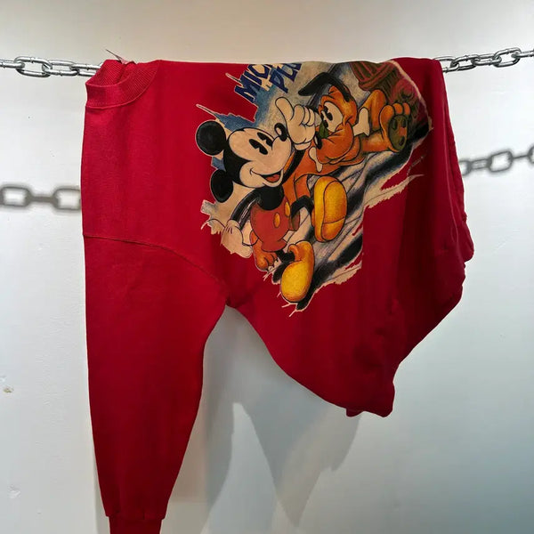 [BUNJANG] Disney Dia Club 90s Red Sweatshirt / Disney  Dia Club 90s 디즈니 레드 스웻셔츠 맨투맨