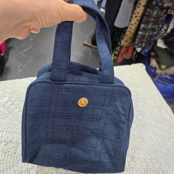 [BUNJANG] Nina Ricci Logo Pattern Shoulder Bag Navy / 니나리치 로고 패턴 숄더백 네이비