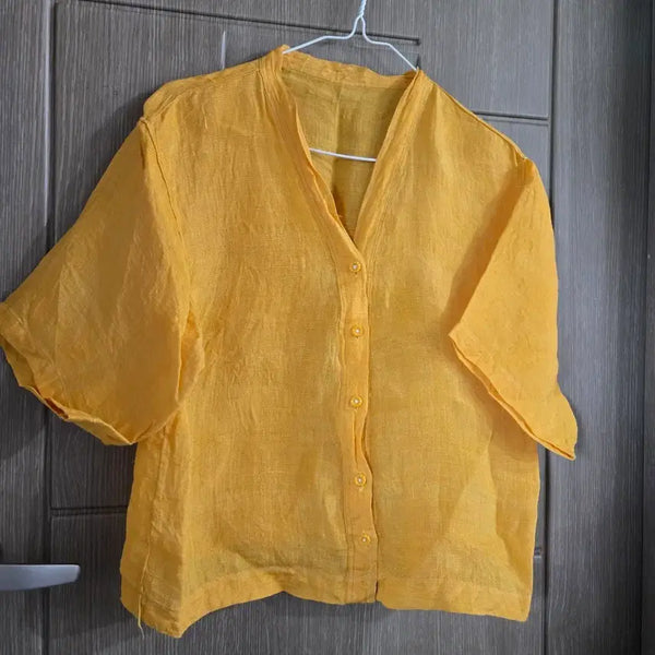 [BUNJANG] Yellow Ramie Jeogseam / 모시 노란색 적삼