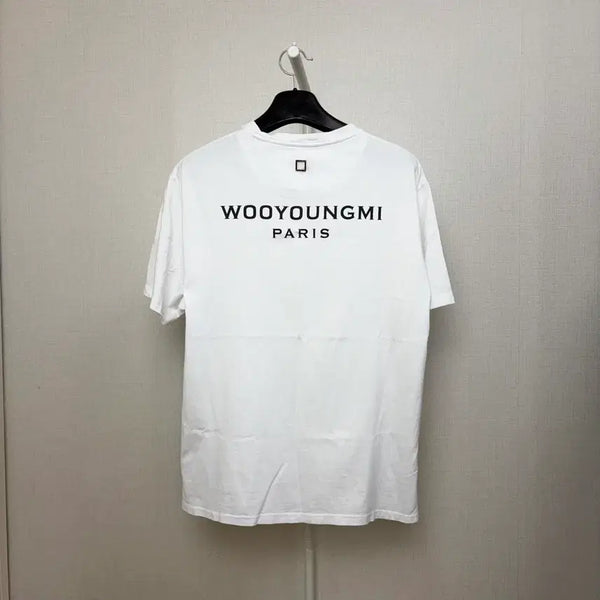 [BUNJANG] WooYoungmi Back Logo T-Shirt White / [50/정품] 우영미 백로고 반팔티 화이트