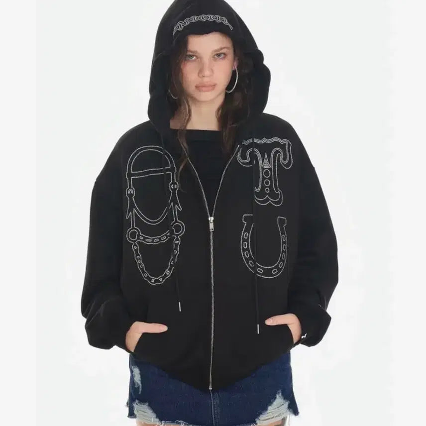 [BUNJANG] Too Much Tax Western Hooded Zip-Up / 투머치택스 웨스턴 후드집업