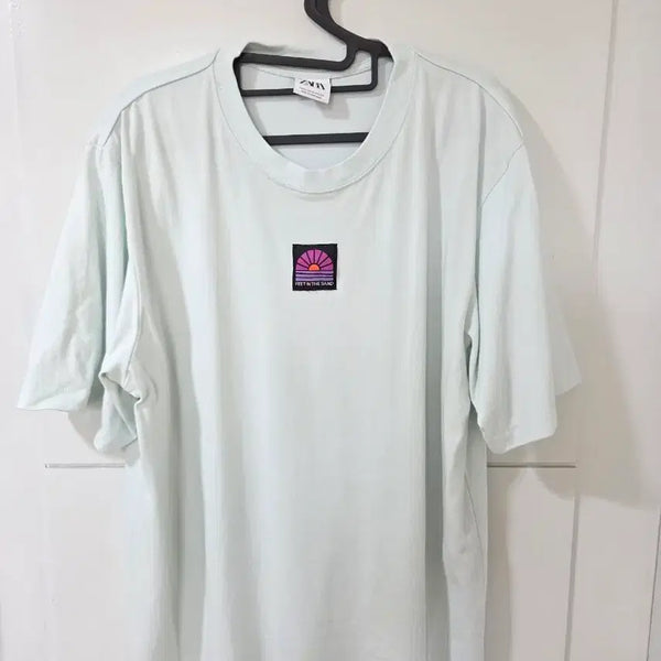 [BUNJANG] ZARA MAN Graphic T-Shirt Mint XL / ZARA MAN 반팔티 XL 민트색 남성셔츠