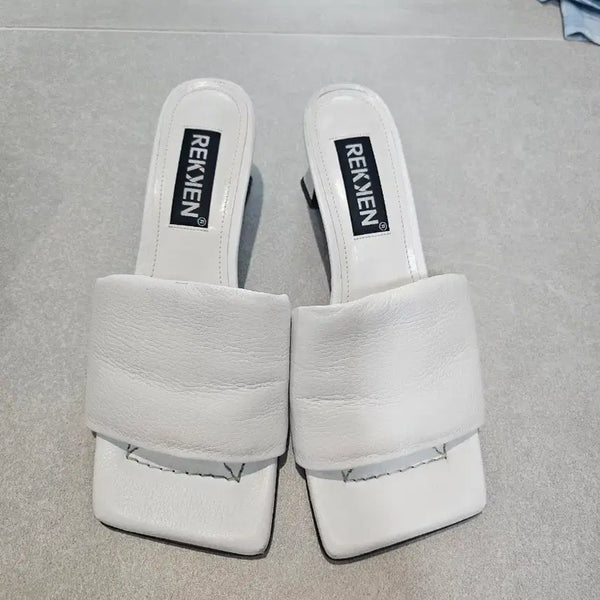 [BUNJANG] REKKEN Mule Sandals White / 렉켄 뮬 샌들 화이트235