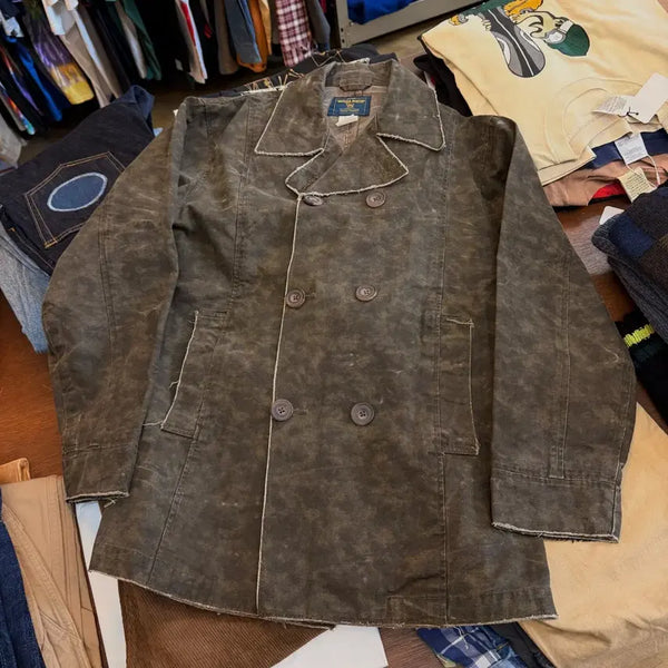 [BUNJANG] Woolrich Rough Cut Camouflage Peacoat Jacket / 울리치 러프 커팅 카모플라쥬 피코트 자켓