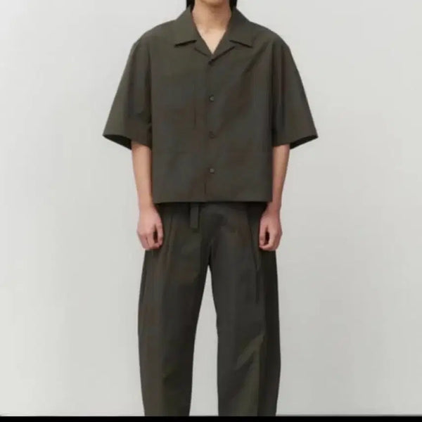 [BUNJANG] Amomento 25SS Pocket Short Sleeve Shirt Khaki Brown L / 25SS 아모멘토 포켓 반팔 셔츠 카키브라운 L