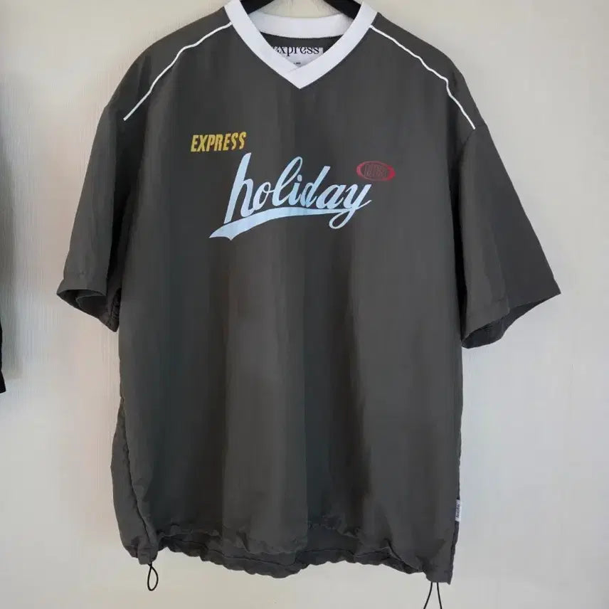[BUNJANG] Express Holiday Short Sleeve Windbreaker / 익스프레스 홀리데이 반팔 바람막이