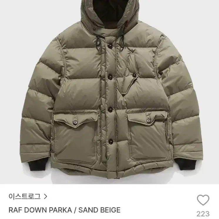 [BUNJANG] Eastlogg RAF Sand Beige Parka L Size / 이스트로그 라프 RAF 샌드베이지