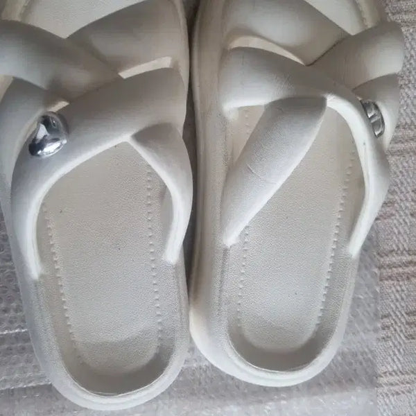 [BUNJANG] Platform Sandals White 230mm / 플랫폼 샌들 화이트230