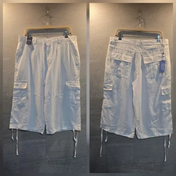[BUNJANG] TRUST White Linen Shorts / TRUST. 화이트 린넨 반바지.