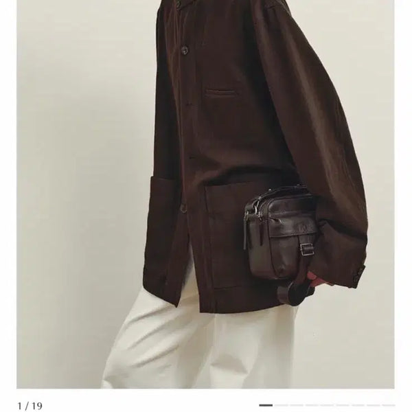 [BUNJANG] Youth Stand Collar Work Jacket Brown L / 유스 스탠드 카라 워크 자켓 브라운 L