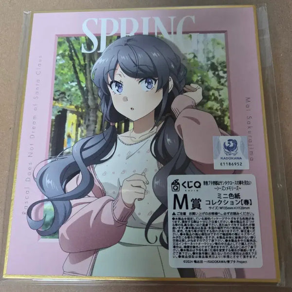 [BUNJANG] Seishun Buta Yarou Sakuraajima Mai Shikishi / 청춘 돼지 사쿠라지마 마이 색지 청춘돼지
