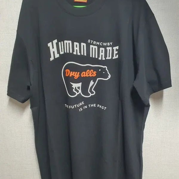 [BUNJANG] Human Made Dry Alls Bear Printing T-Shirt Black M / 휴먼메이드 반팔티 블랙 드라이올스 베어 프린팅m