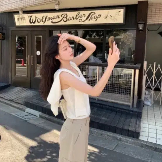 [BUNJANG] Leplaine Sophie Tank Top + Cardigan Set / [르플레인] 소피나시+가디건 SET 급처분! 쿨거래 에눌가능