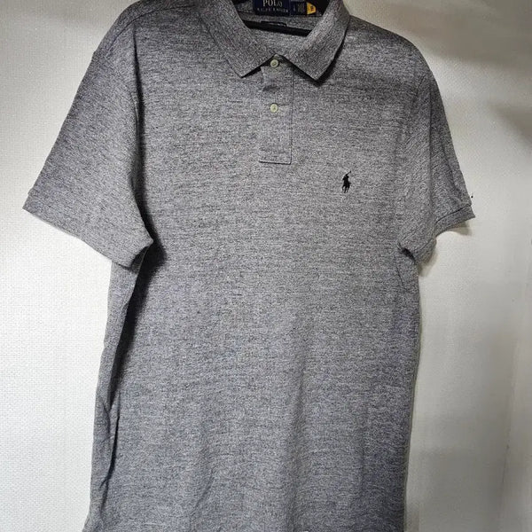[BUNJANG] Polo Ralph Lauren Men's Polo Shirt Melange Grey L / 폴로 남성반팔  L  큐알인증