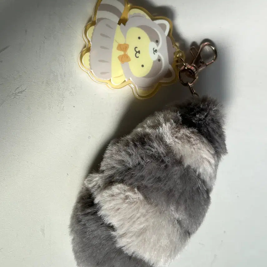 [BUNJANG] Sanrio Pompompurin Forest Tail Keychain / 산리오 폼폼푸린 포레스트 꼬리 키링