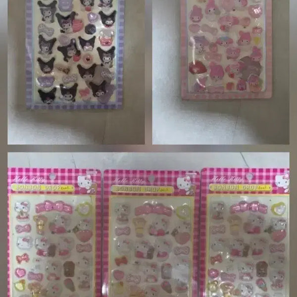 [BUNJANG] Sanrio Bonbon Drop Sticker Set / 산리오 봉봉드롭스티커 키티 멜로디 쿠로미