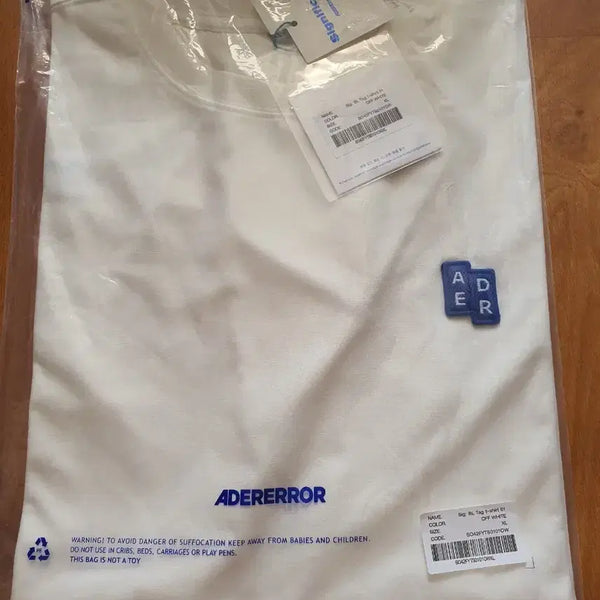 [BUNJANG] Ader Error Short Sleeve T-Shirt XL White / 아더에러 반팔 티셔츠 XL